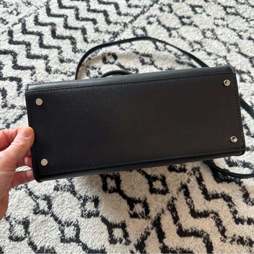 NWT Kate Spade New York Staci Black Medium Satchel Saffiano Leather Crosssbody - Picture 10 of 16